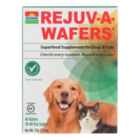 Sun Chlorella Rejuv-A-Wafers Superfood Supplement for Dogs and Cats - 60 Wafers