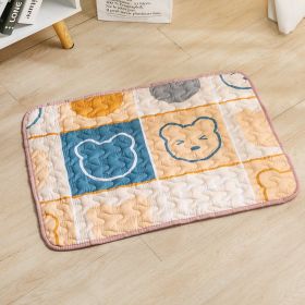 Dog Mat For Sleep Cotton Non-slip (Option: Pet Non Slip Mat Cartoon Bear-50cmx40cm)