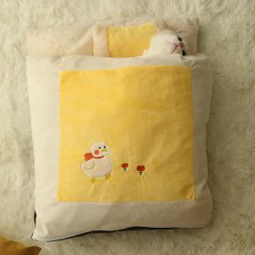 Cat Nest Winter Warm Semi-enclosed Quilt (Option: Small Yellow Duck-M)