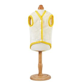 Pet Clothes Soft Flannel Dog Vest (Option: yellow-M)