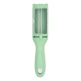 Pet Comb Hair Removal Brush Two-in-one Roller (Color: green)