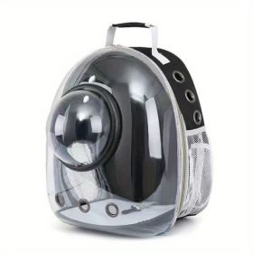 Pet Carrier Backpack, Space Capsule Bubble Cat Backpack Carrier, Waterproof Pet Backpack Outdoor Use (Color: black)