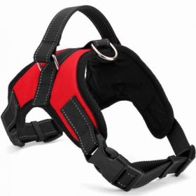 Dog Chest Strap Traction Rope Explosion proof Flushing Dog Chest Strap (colour: black, Specifications (length * width): M)