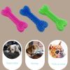 Dog Cat TPR Foam Eco-friendly TPR Chewing Toy Milky Scented Flat Bones Molar Teether Pet Supplies Spiny Soft Bite Resistant Toy