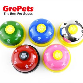 Pet training bell dog paw print bell ringer pet trainer cat bell ringer (Color: Dazzling color [bright purple])