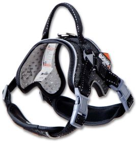 Dog Helios 'Scorpion' Sporty High-Performance Free-Range Dog Harness (Color: black, size: small)