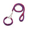 Eight-strand nylon braided dog collar leash dog chain impact blasting chain pet leash