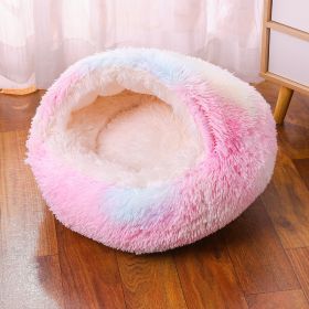 Waterproof Dog Kennel Warm Room Semi Enclosed (Option: Rainbow Color-60cm)