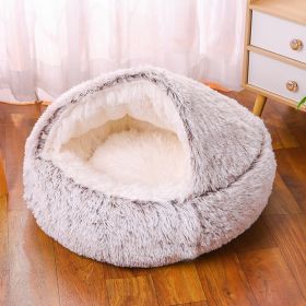 Waterproof Dog Kennel Warm Room Semi Enclosed (Option: Gradual Coffee-60cm)